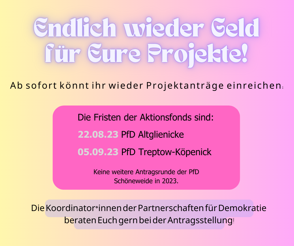 PfD 3. Antragsrunde 20231