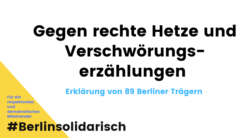  Pressemitteilung zur Veröffentlichung der Trägererklärung gegen rechte Hetze 