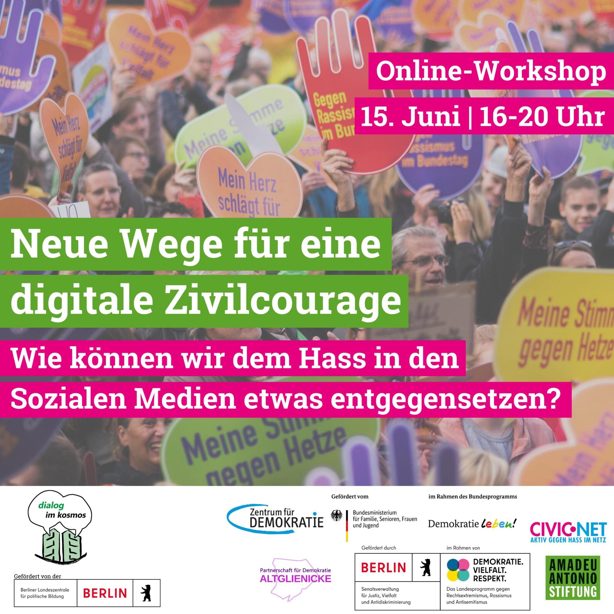 Neue Wege für eine digitale Zivilcourage Sharepic neu